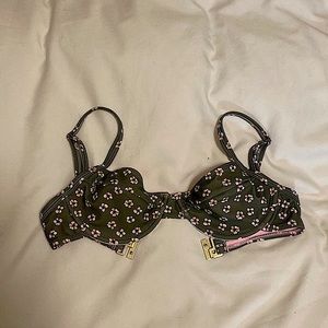 Kulani Kinis Bikini Top, Size XS, Flower Print